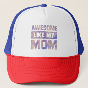 Awesome like my mum matching mothers day family ki trucker hat