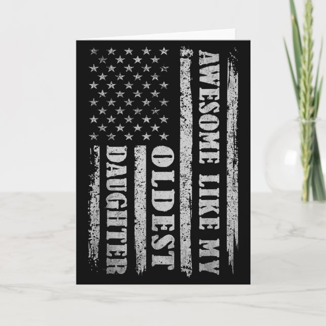 Awesome Like My Oldest Daughter Men Funny For Dad  Card (Front)