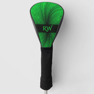 Awesome Lime with Black Splash Golf Head Cover
