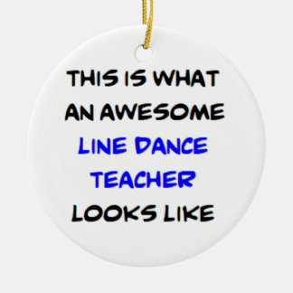 awesome line dance teacher ceramic tree decoration