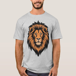 Awesome Lion Head Tattoo Style T-Shirt