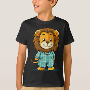 Awesome Lion In Pajama For Funny Animal Sleepwear  T-Shirt