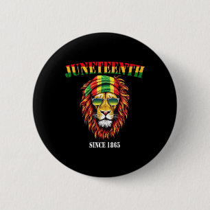 Awesome Lion Juneteenth Cool Black History June 19 6 Cm Round Badge