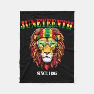 Awesome Lion Juneteenth Cool Black History June 19 Fleece Blanket