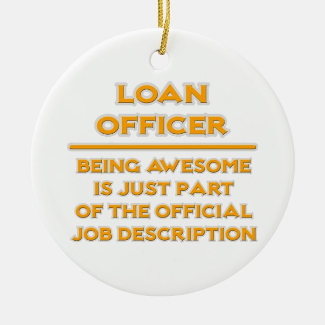 Awesome Loan Officer .. Job Description Ceramic Tree Decoration (Front)
