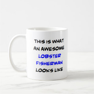 awesome lobster fisherman coffee mug