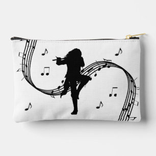 Awesome Lone Flute Player Music Accessory Pouch