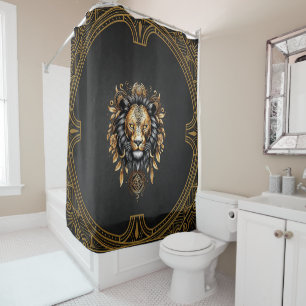 Awesome majestic lion shower curtain