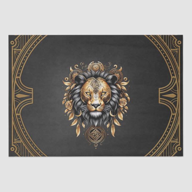 Awesome majestic lion tissue paper (Front)