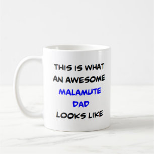 awesome malamute dad coffee mug
