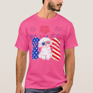 Awesome Maltese Dog American Flag 4th Of July Prem T-Shirt