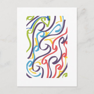 Awesome Maori style ribbon art Postcard