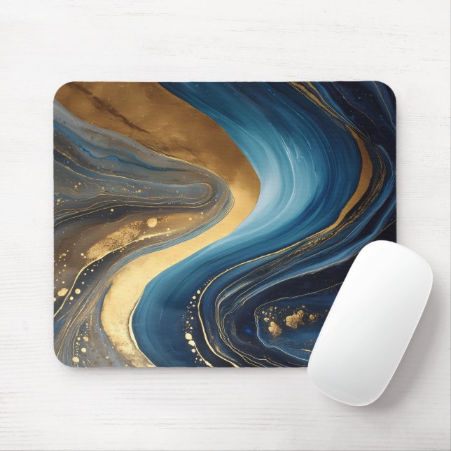 Awesome marble trendy modern mouse mat (With Mouse)