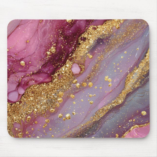 Awesome marble trendy modern mouse mat (Front)