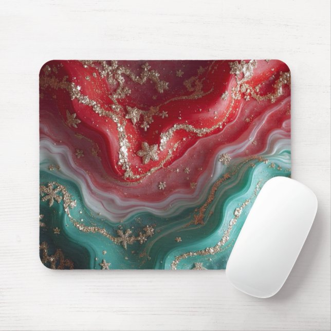 Awesome marble trendy modern mouse mat (With Mouse)