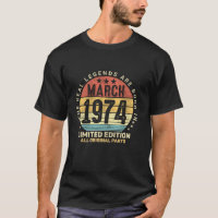 Awesome March 1974 Vintage 50th Birthday Gifts Mad