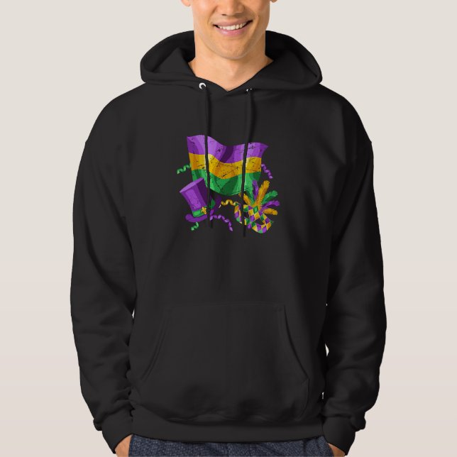 Awesome Mardi Gras Party Festival Carnival Mom Dad Hoodie (Front)
