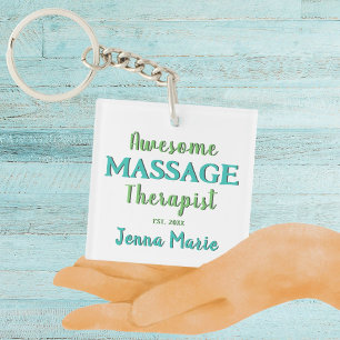 Awesome Massage Therapist Customised Key Ring