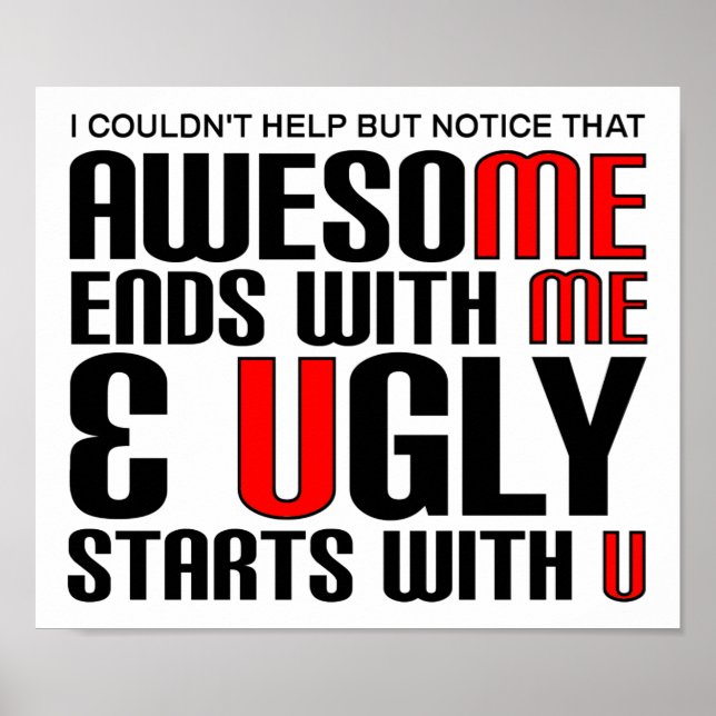 Awesome Me Funny Poster (Front)