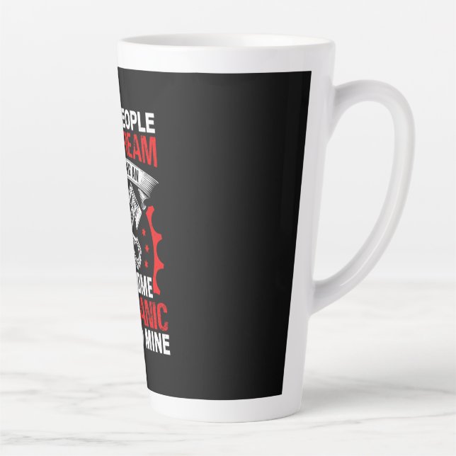 Awesome Mechanic I Raised Mine Latte Mug (Right)