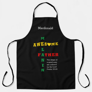 AWESOME MELANIN FATHER Personalised Apron