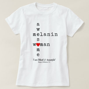 AWESOME MELANIN WOMAN   Christian Scripture T-Shirt