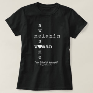 AWESOME MELANIN WOMAN   Customisable Christian T-Shirt