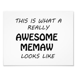Awesome Memaw Photo Print