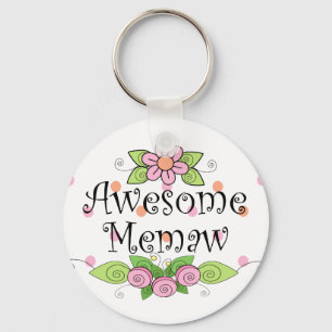 Awesome Memaw T-Shirt Key Ring