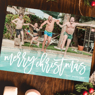 Awesome Merry Christmas Photo Holiday Card