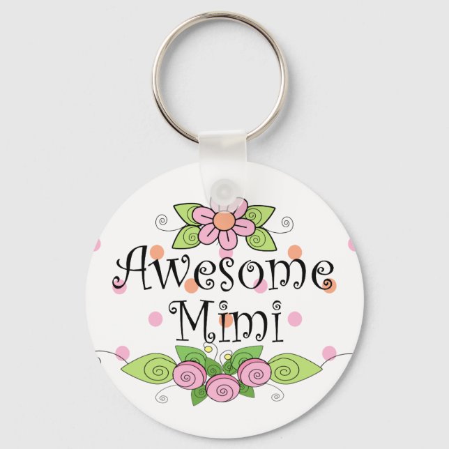 Awesome Mimi T-Shirt Key Ring (Front)