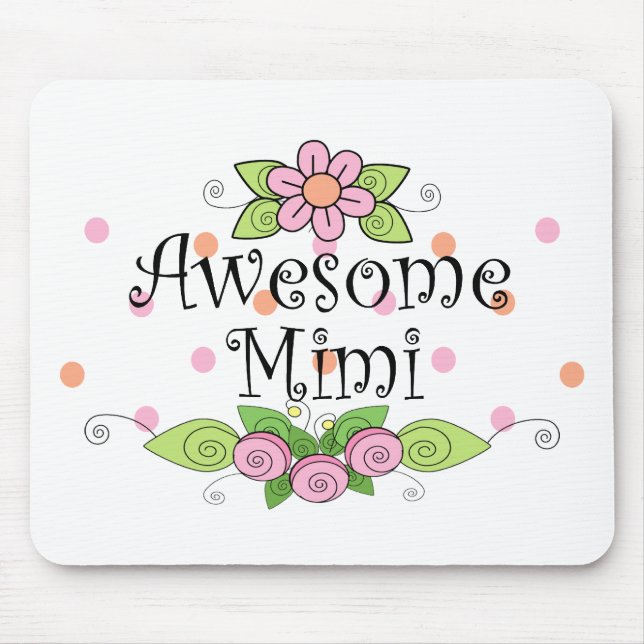 Awesome Mimi T-Shirt Mouse Mat (Front)