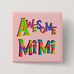 Awesome Mimi T-shirts and Gifts 15 Cm Square Badge