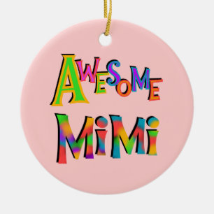 Awesome Mimi T-shirts and Gifts Ceramic Tree Decoration
