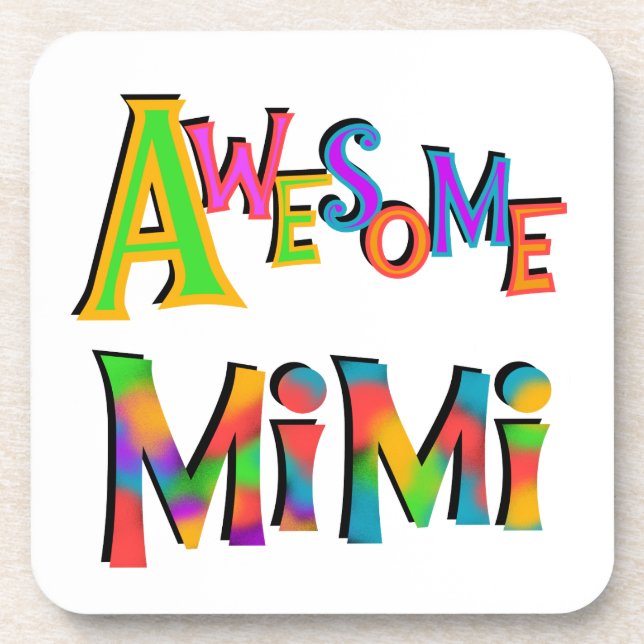 Awesome Mimi T-shirts and Gifts Coaster (Front)