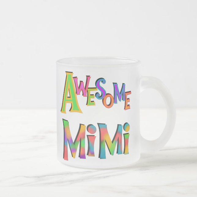 Awesome Mimi T-shirts and Gifts Frosted Glass Coffee Mug (Right)