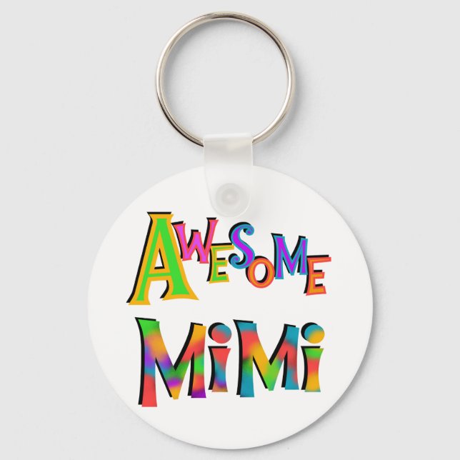 Awesome Mimi T-shirts and Gifts Key Ring (Front)