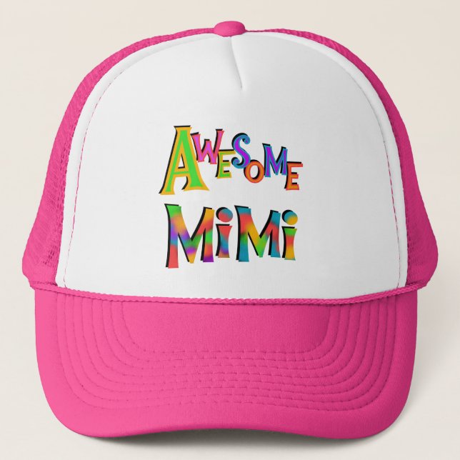 Awesome Mimi T-shirts and Gifts Trucker Hat (Front)