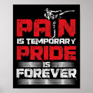 Awesome Mma Pain Is Temporary Kickboxing  Poster