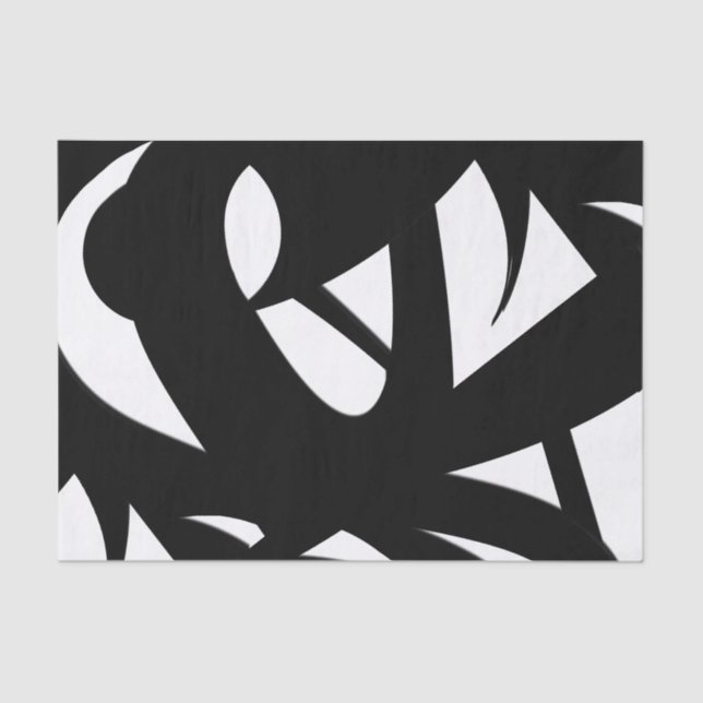 Awesome Modern Art  Black and White Tissue Paper (Front)
