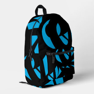 Awesome Modern Art Blue / Black Printed Backpack