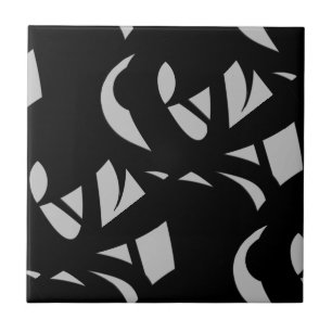 Awesome Modern Art Grey / Black Tile
