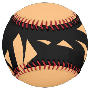Awesome Modern Art Peach / Black Softball