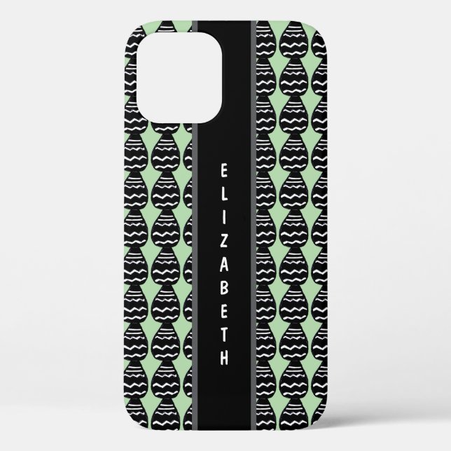 Awesome Modern Green and Black Pattern  Case-Mate iPhone Case (Back)
