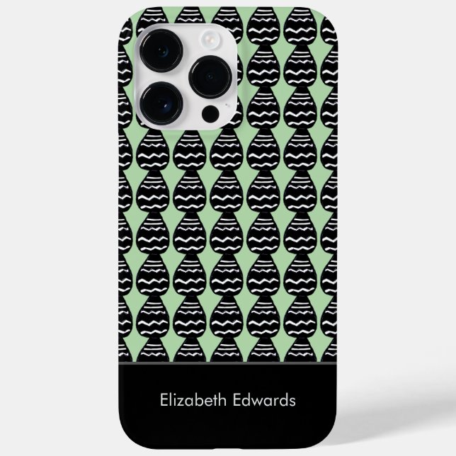 Awesome Modern Green and Black Pattern  Case-Mate iPhone Case (Back)