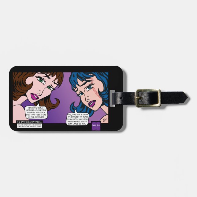 Awesome Moi Pop Art Luggage Tag (Front Horizontal)