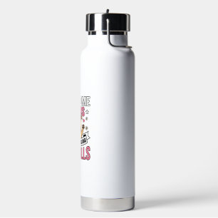 Awesome Moms Have Tattoos and Pitbulls Vintage Shi Water Bottle