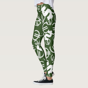 Awesome Money Euro Dollars Pattern Leggings