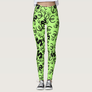 Awesome Money Euro Dollars Pattern Leggings