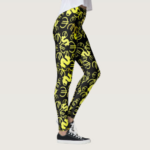 Awesome Money Euro Dollars Pattern Leggings